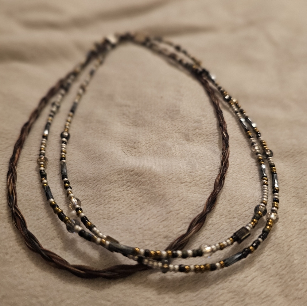 Layered Multi-Strand Beaded Necklace  * 4/$20 *